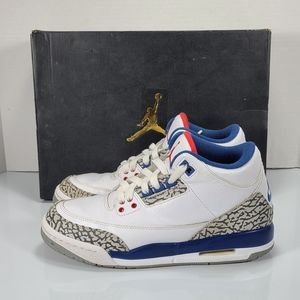 “True Blue” Air Jordan 3 Retro Sz 5.5Y 7W F2